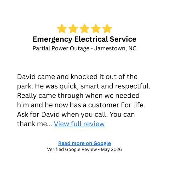 Quick and Respectful Electrician Customer Review
