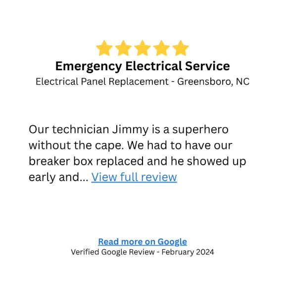Electrical Panel Replacement Service Customer Review