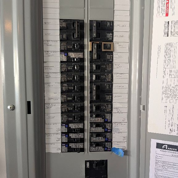 AFCI Circuit Breakers In Electrical Panel


