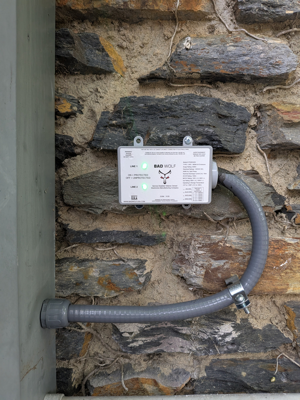 Whole-Home Surge Protector Installed—Bad Wolf Pro. Green Lights On, Ready and Lit. King Electrical Services