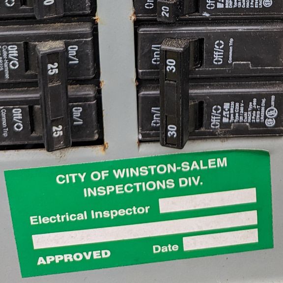 Approved Electrical Panel Inspection Sticker