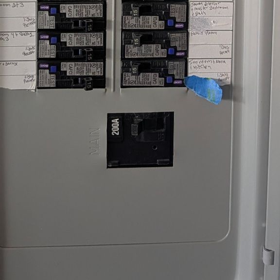 Main Breaker Electrical Panel Close-Up