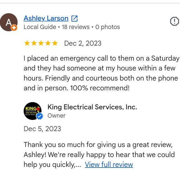 Oak Ridge Electrician Customer Review