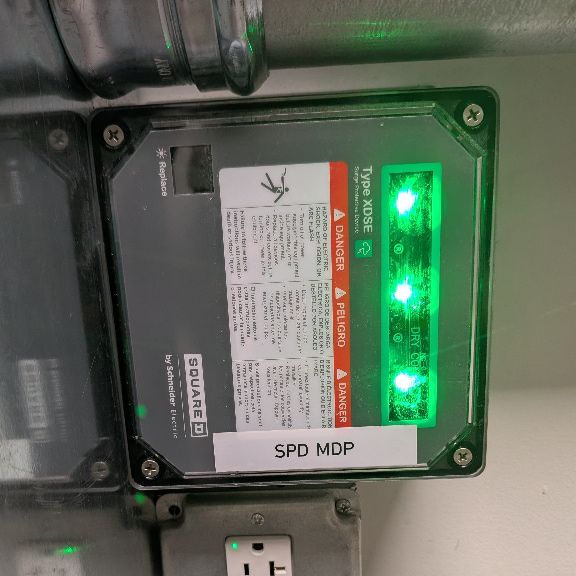 Commercial Surge Protection Device Installed at Main Distribution Panel