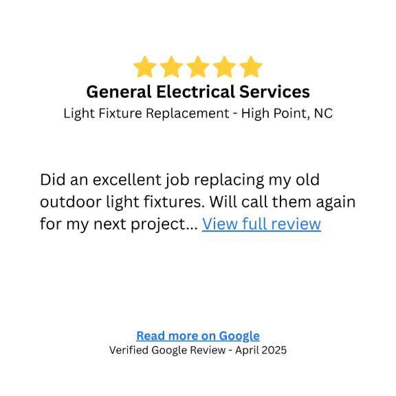 Five Star Electrician Review High Point NC