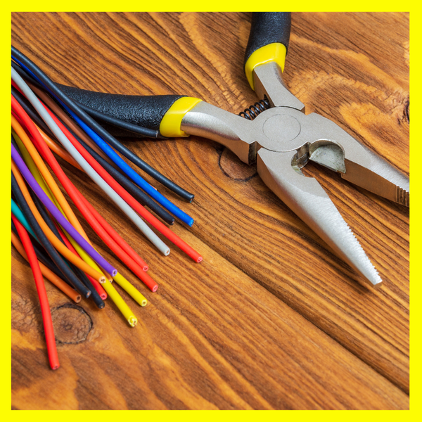 Electrician tools and cables