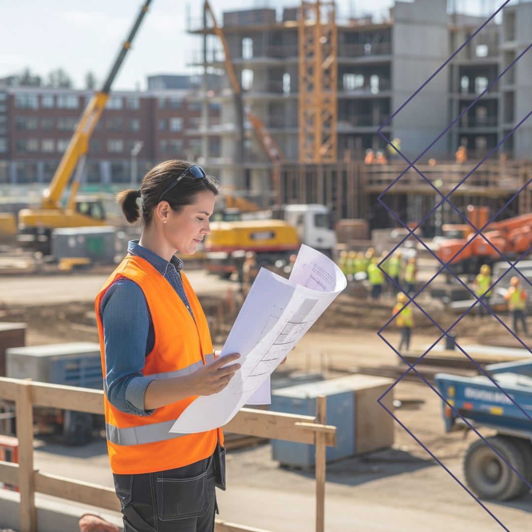 Looking over construction plans