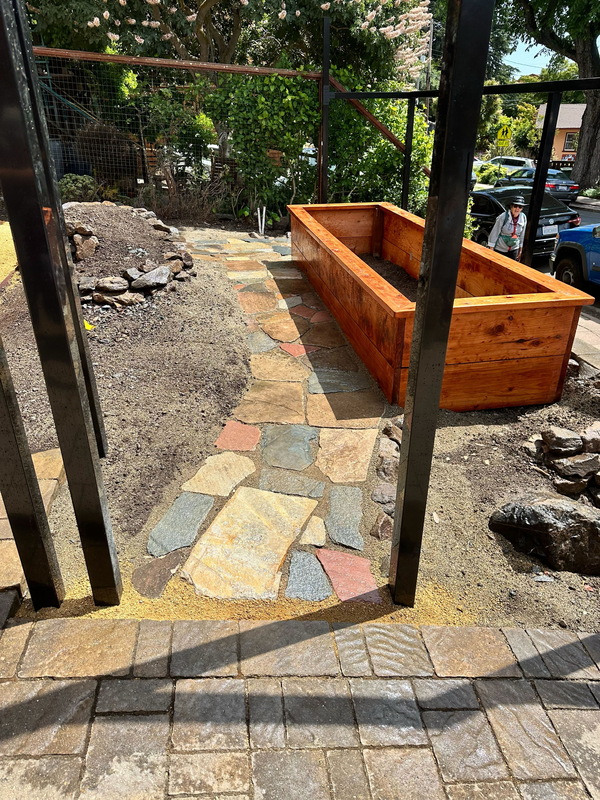 colorful flagstone pavers, redwood planter box IMG_6577.png
