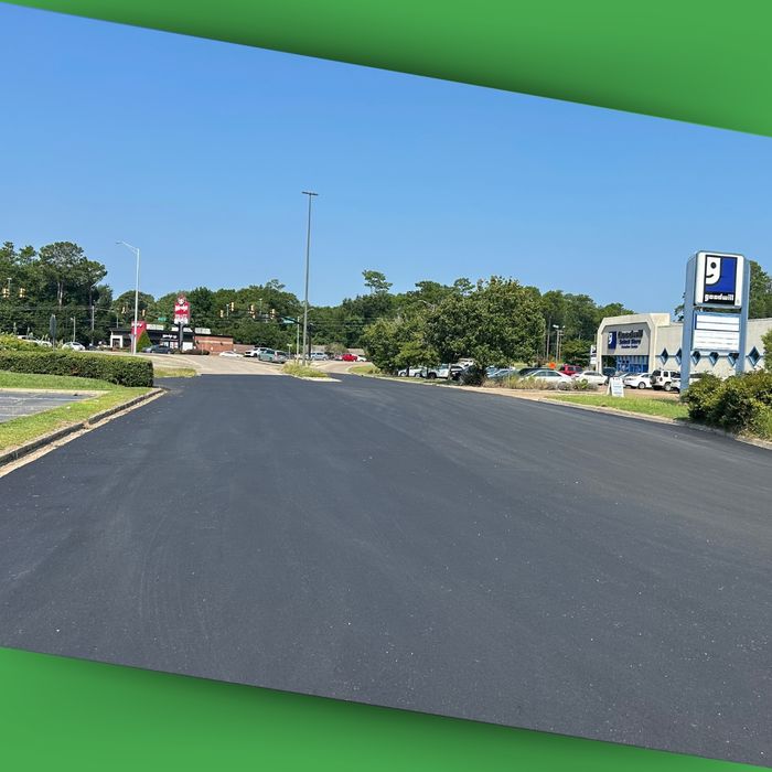 Paved road outside Goodwill