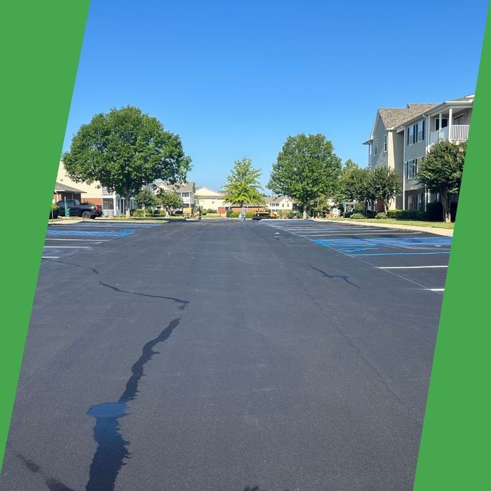 newly repaired asphalt