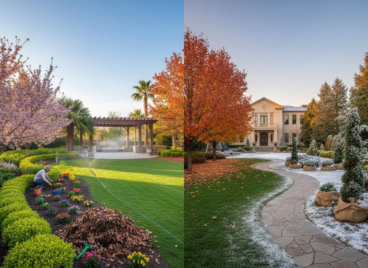 Luxury Home Garden Seasonal Transformation