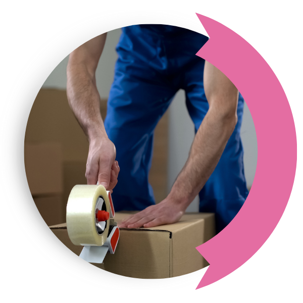 Taping up a box