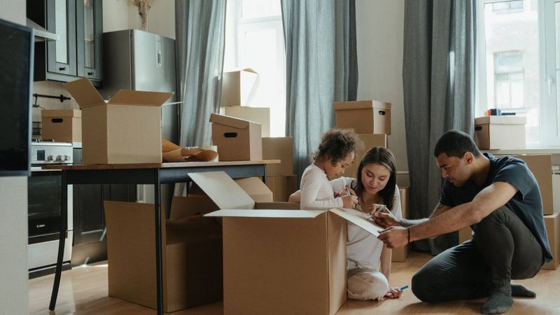 family packing for a move