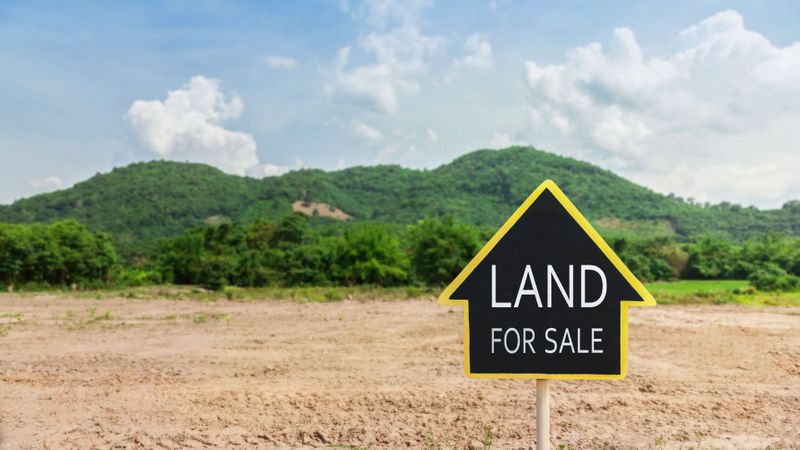 empty land with a for sale sign