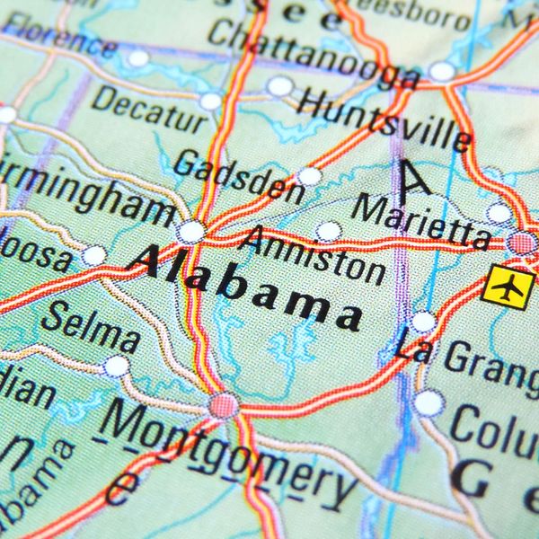 image of map of Alabama