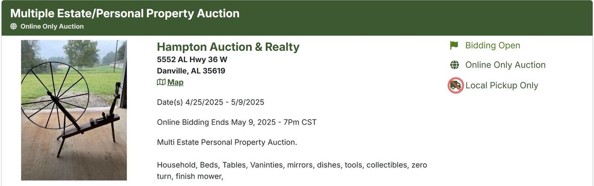 Multiple Estate Auction