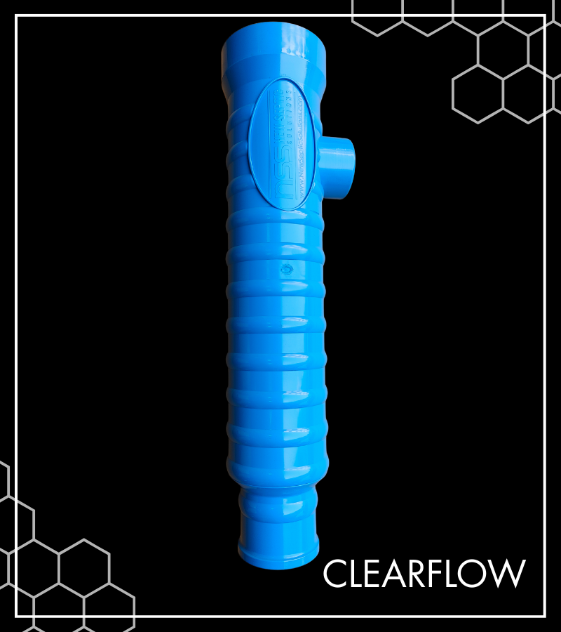  The ClearFlow Pressure Filter provides a timed or on demand dose of water to eliminate the possibility of wastewater backup and removes any opportunity for solid waste to migrate from the pump to the drain field.