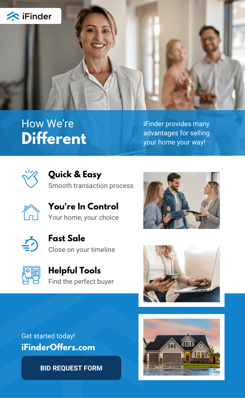 Infographic explaining how iFinder is different than other home-selling options