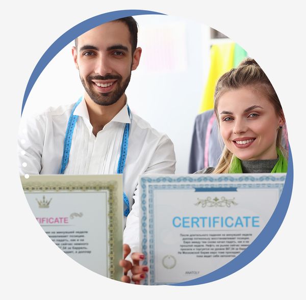 two doctors holding certifications
