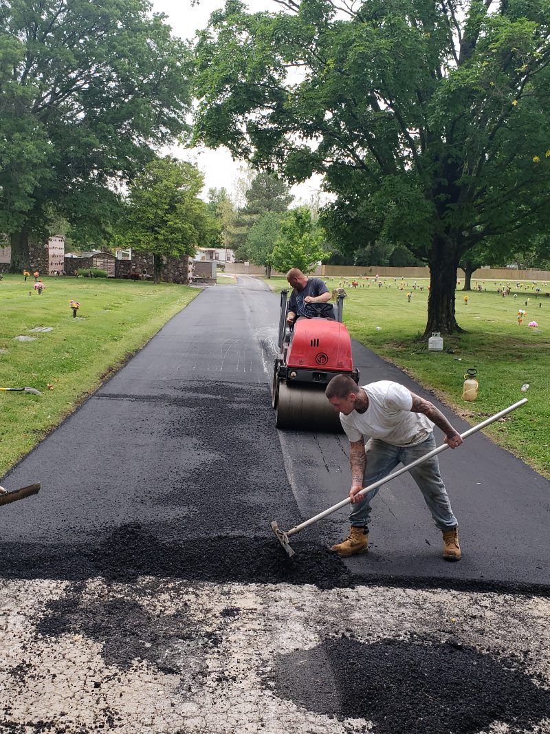 Laying new asphalt