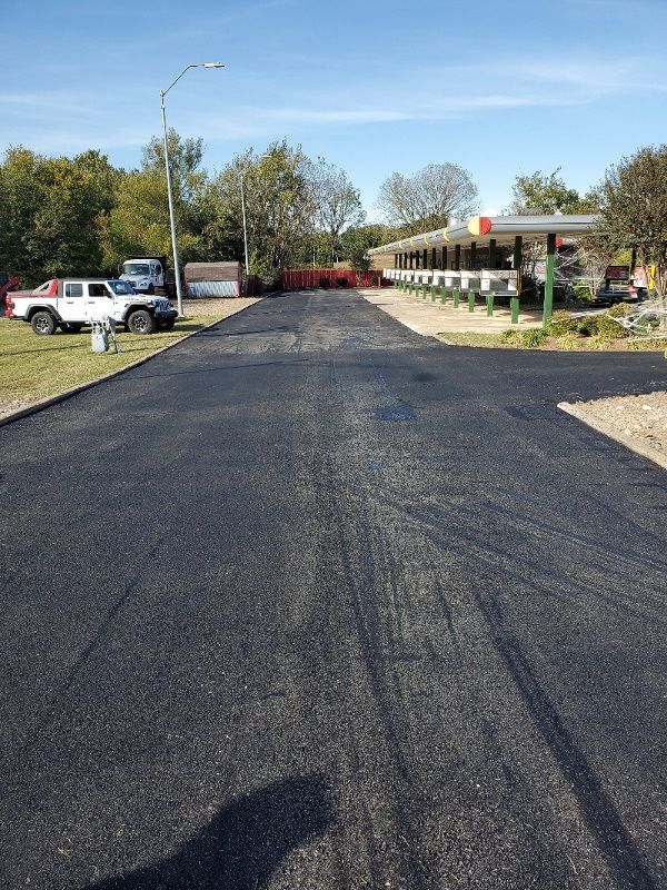 Asphalt in parking lot