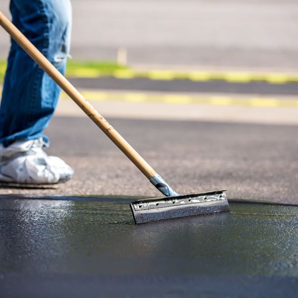 Asphalt being installed