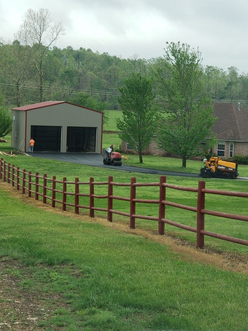 Asphalt paving driveway