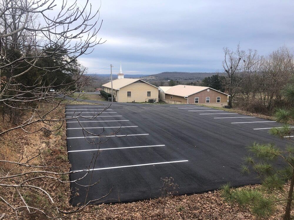 Asphalt parking lot