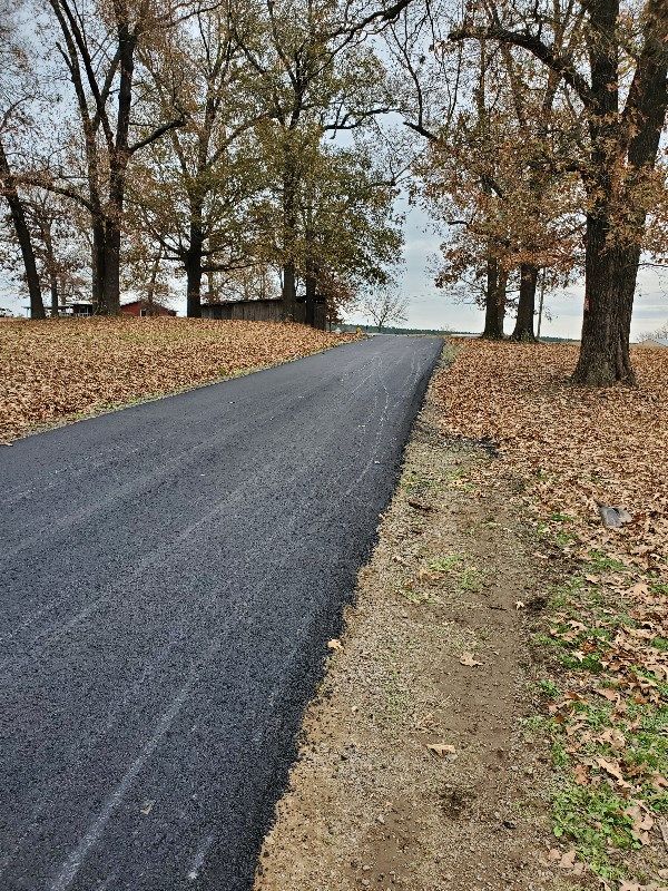 Clean asphalt road