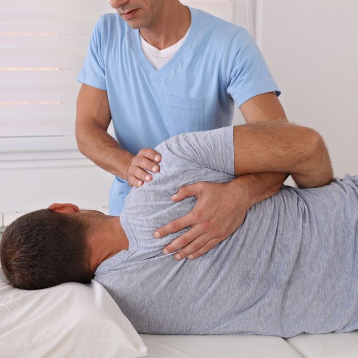 woman receiving osteopathic care