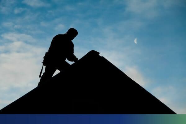 roofing contractor at work