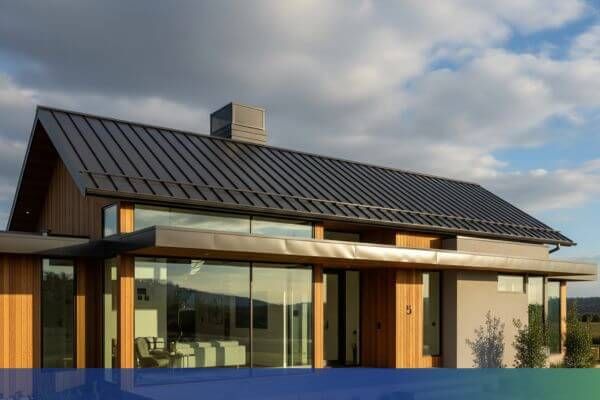 metal roof on home