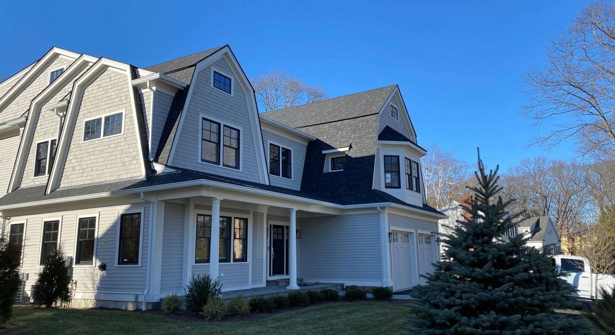 completed roofing project