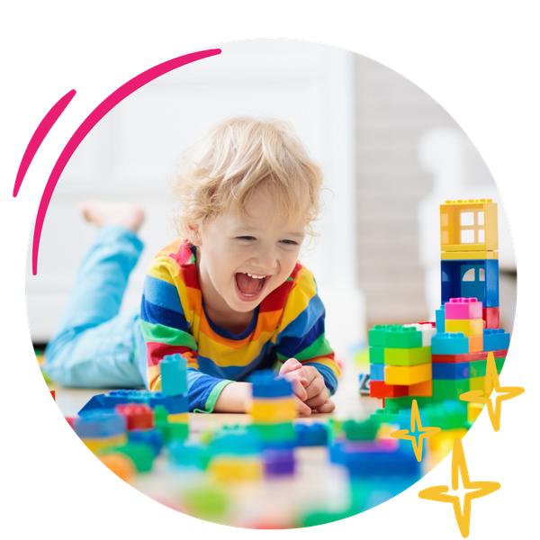 A child playing with blocks
