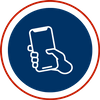 icon of a hand holding a smartphone