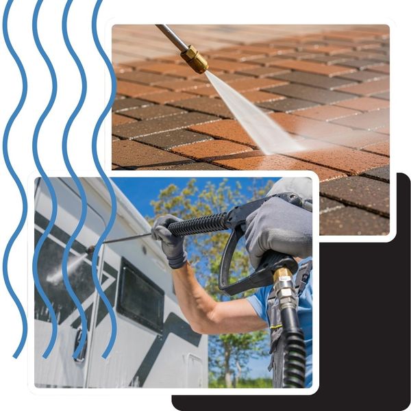 cleaning concrete pavers and exterior of an rv