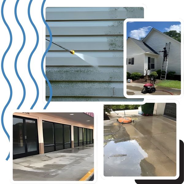 cleaning of exterior surfaces of different materials