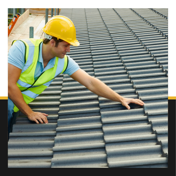 roofer inspecting roof