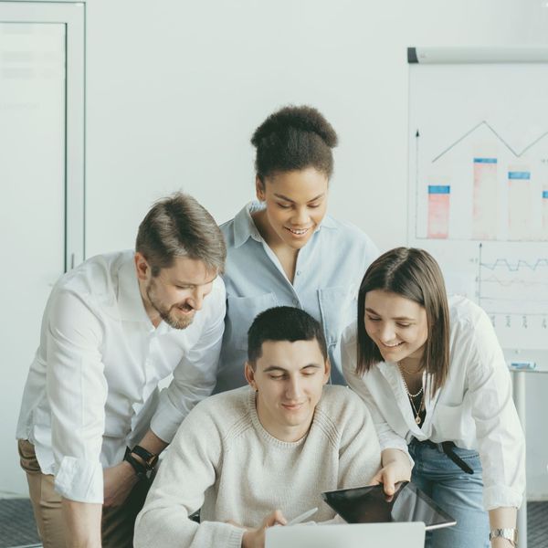 employees looking over paperwork