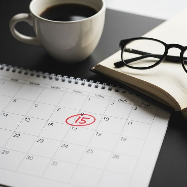 A desk calendar with a deadline highlight representing timely regulatory filings.