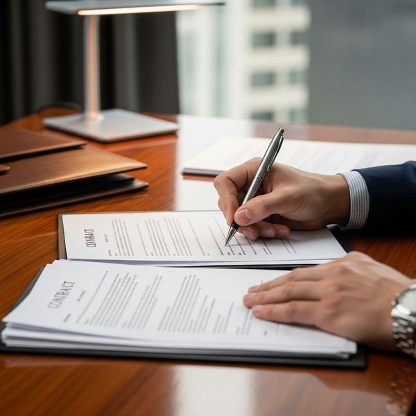 A business contract. A business contract.