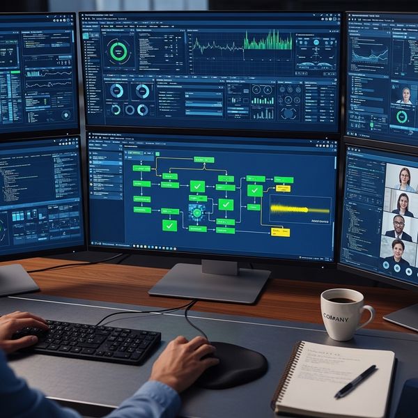 Close-up of professional digital operations and workflow efficiency.