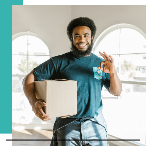 Mover giving ok sign Mover giving ok sign