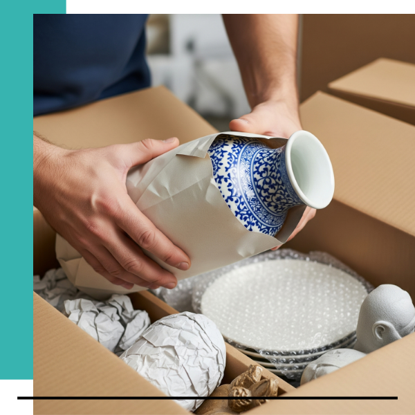 wrapping vases