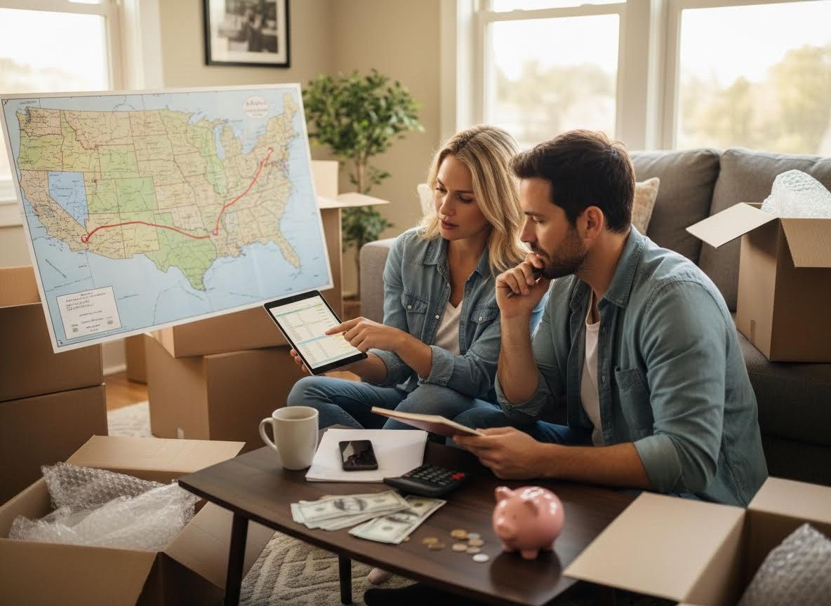 Couple planning cross-country move and finances