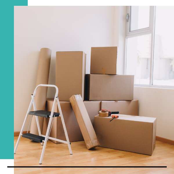packed boxes sitting in empty room