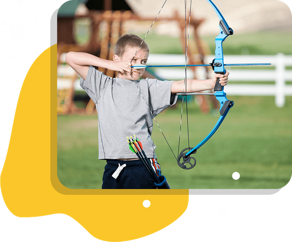 boy shooting a bow