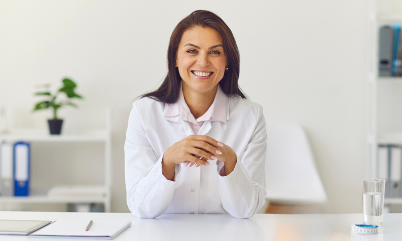 doctor at desk