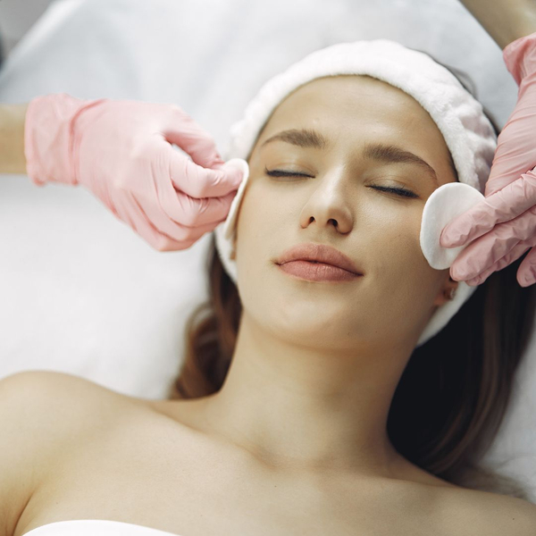 woman getting a skincare treatment