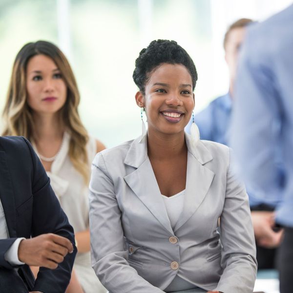 Image of people sitting in on a training